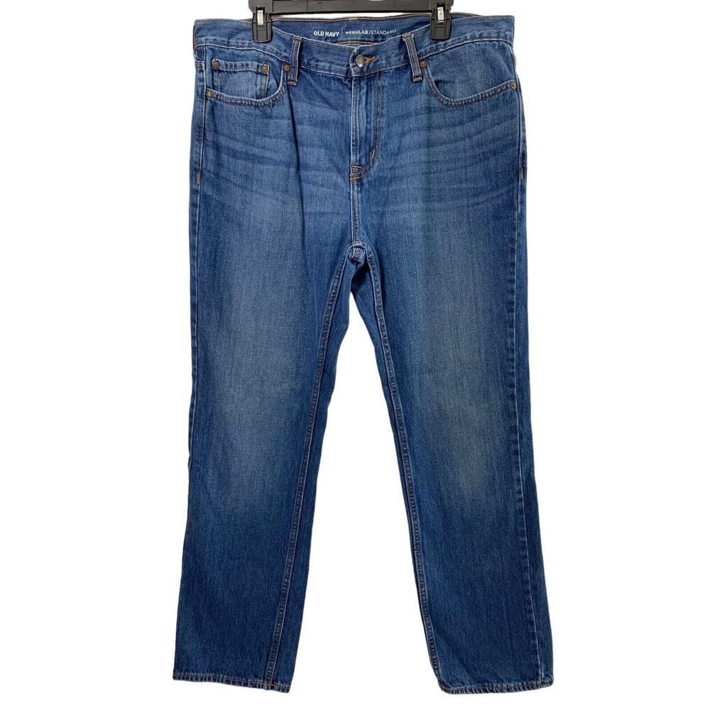 Old Navy Jeans Mens 36 x 31.5 Regular Straight Medium Wash Denim